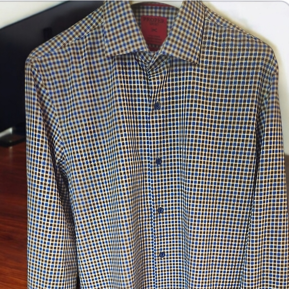 Proper Sport  Mens M Longsleve button-down Moisture Wicking